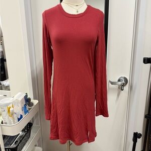 Saltwater Luxe Maroon Long Sleeve Dress